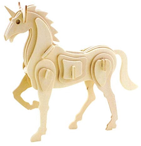 Georgie Porgy 3D Holz Puzzle Einhorn Modell holzhandwerk bausatz Kinder Spielzeug (jp257 Einhorn 30 stücke)