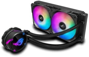 ASUS ROG STRIX LC 240 RGB Cooler CPU All-in-One ROG con Illuminazione Addressable RGB, Aura Sync, Rivestimento Pompa NCVM e Ventola del Radiatore ROG 120 mm