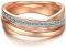 Trilani Damen-Wickelring Sterling Silber rosévergoldet Zirkonia weiß im Brillantschliff - Ehering Trauring Ring Zirkonia roségold