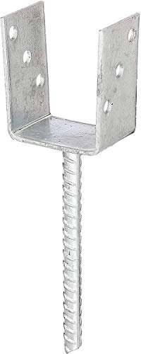 Galvanised Concrete inU Shape Post Support Heavy Duty for 150mm / 6 Inch Posts