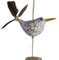 ART-CRAFT Möwen-Windspiel mit Feder Propeller mit 1 Deko Möwe +2 Ersatzfedern Holz Tierfigur als Maritime deko, Balkon-deko oder als Garten-Dekoration