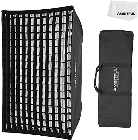 AMBITFUL FW60x90 60x90cm Wabengitter Bowens Softbox, mit Wabengitter + Tragetasche, für Bowens Mount Lampe.