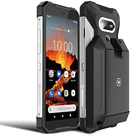 Hammer H Explorer Pro Plata, 5,7 IPS Military Standard Outdoor Smartphone, 5000 mAh Batería, 48 MP Cámara, eSIM + Batería Externa - Hammer Explorer, Hammer Explorer Pro Set
