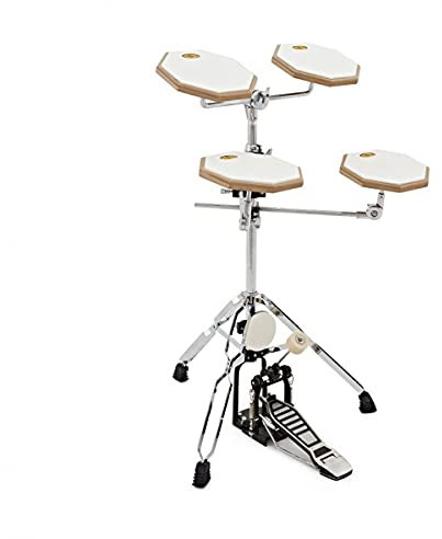 Drum Practice Pad Kit von Gear4music mit Kick Pedal Stand & Sticks