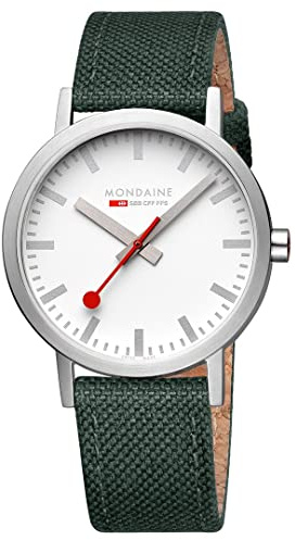 Mondaine Unisex Analog Quarz Uhr mit Textil Armband A6603036017SBS