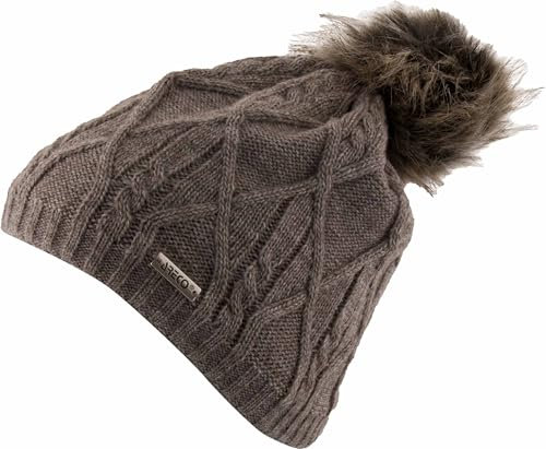 Areco Pudelmütze Damen Braun