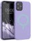kwmobile Hülle kompatibel mit Apple iPhone 12 Mini Hülle - magnetisches Silikon Case kompatibel mit MagSafe - Cover gummiert Pastell Lavendel
