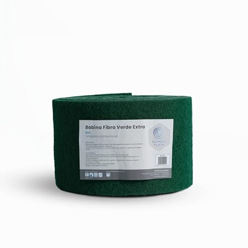 BLANCO PLATA Rollo Estropajo Verde 6 Metros Largo 15cm Ancho | Máxima Abrasión | Resistente y Duradero