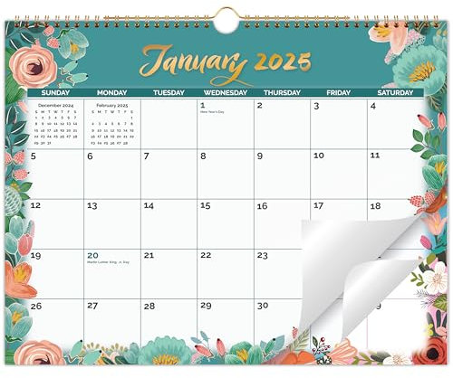Kalender 2023–2024 – 2023–2024 Wandkalender, Juli 2023 – Dezember 2024, 18 Monate Kalender, 37,6 x 29 cm, große linierte Blöcke, perfekt für die Planung und Organisation für Zuhause oder Büro