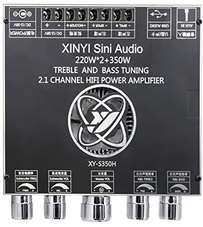 Module d'amplificateur numérique Bluetooth TPA3251 2.1 canaux pour caisson de basses haute et basse, carte d'amplificateur 220 W x 2 + 350 W XY-S350H