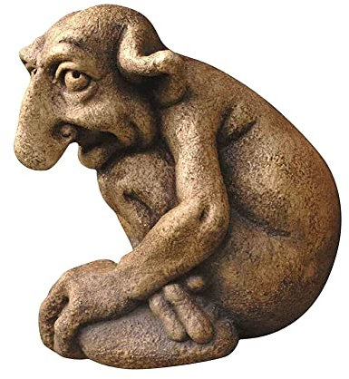 BEAUTYBIGBANG Gothic Gargoyle Statue Gartendekoration Figuren Gekuschelte Ältere Freundliche Trollharz Skulptur Personalisierung Figurine Gartendekoration Innengnern