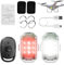 Luci stroboscopiche a LED a 7 colori, luci a LED wireless per auto, luci lampeggianti per veicoli, luce a LED per moto, luce stroboscopica ricaricabile per auto, luce di segnalazione notturna anticoll