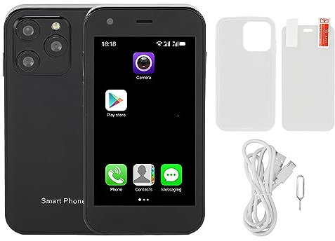 SOYES XS15 Mini 3G Smartphone, 2GB 16GB Dual SIM Cell Phone, Slim Smart Backup Phone For Android, 1000mAh Battery (Black)