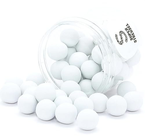 Super Streusel XL Knusperkugeln Weiß 130g ⌀1,5cm Zuckerperlen Weiß Hochzeitstorte essbare Tortendeko Hochzeit essbar Weiß Perlen Zuckerstreusel essbar Kuchen Deko essbare Perlen für Torten Weiß