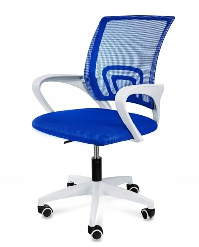 JUMI Praktisch Bürostuhl SMART - 54 x 95 x 54 cm Bürostuhl Ergonomisch, Gaming Stuhl - Pc Stuhl, Schreibtischstuhl, Drehstuhl Mit Rollen, Höhenverstellung Und Armlehne - Plastik (Blau)