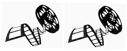 TOYANDONA 2St Wandtattoo Kino wanddeko schlafzimmer wall stickers living room Filmthema Wanddekoration Filmrolle Wandsticker aufkleber Kinderzimmer schmücken Hintergrund Wandtattoos PVC