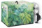 NETILGEN Meat Slicer Cover Kitchen Small Appliance Dust Cover Cheese Bread Slicer Cover Durable Protective Cover Bag with Top Handle and Accessories Pocket, Green Monstera Leaf