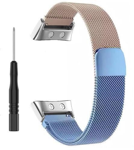 Cinturino di ricambio in metallo per smartwatch Garmin Swim 2, accessorio di ricambio per smartwatch Garmin Forerunner 45/45S (S-GB (fibbia magnetica)