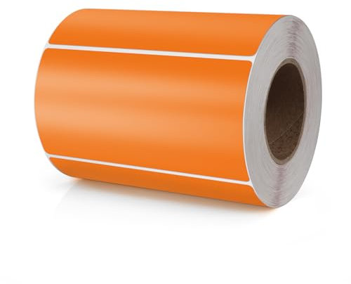 Meitaat Orange Rechteckig Aufkleber 100 x 50MM Farbkodierung Selbstklebend Etiketten Umzug Rolle Ablösbar 500 Stück
