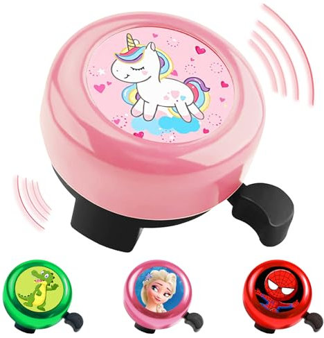 YOUWOSHE Einhorn Fahrrad Klingel, Fahrradklingel Kinder Mädchen, Fahrrad Zubehör Kinder, Kinder Mädchen Jungen Mini laut Fahrradklingel, für Fahrrad, Roller,Dreirad,Laufrad - Kinderfahrrad Zubehör