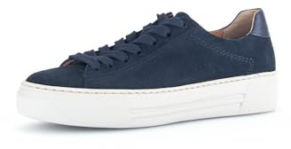 Gabor Damen Low-Top Sneaker, Frauen Halbschuhe,Moderate Mehrweite (G),schnürschuhe,schnürer,Plateausohle,Sportschuhe,Dark-Blue,40 EU / 6.5 UK