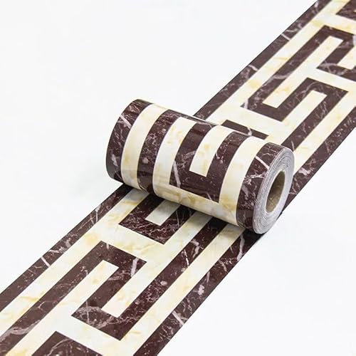 TapetenbordüRe Selbstklebende BordüRe Wand Wohnzimmer Tapeten Fliesenaufkleber Bad Dekoband Selbstklebend Braun-51 10cm X 500cm