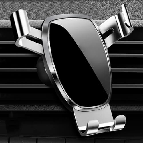 VUXLZDOM Auto Handy KFZ Halterungen für-BMW 7 Series F01 2008-2015 Sedan, Universal 360 ° Einstellbar Lüftungsschlitz Autohalterung Handyhalterung,Silver-Mirror