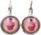 Stechschmuck Ohrringe Ohrhänger Handmade Brisuren Cupcake Muffin Kuchen Törtchen Rosa Silber Farben Damen Kitsch Kawaii 1 Paar Größe Wählbar (Brisuren 12mm)