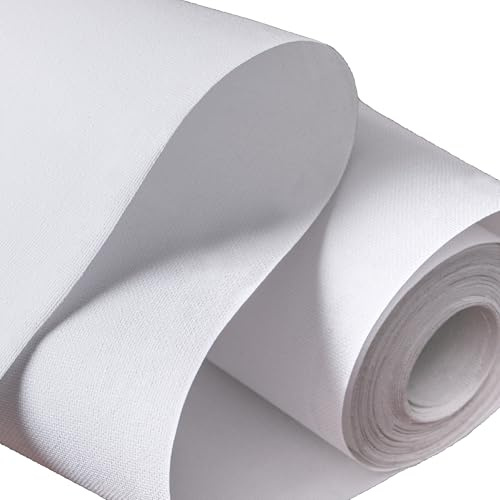 Leinwand auf Rolle 280 g/m² Baumwolle Vorgrundiert Breite 110 cm Länge 5 M Maltuch Leinwandrolle