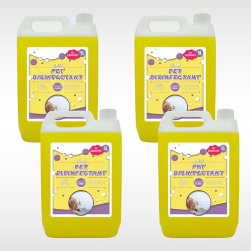 Dunnet Tools 5L Pet Stain And Odour Remover Disinfectant Floor Cleaner Safe For Pets Lemon Scented Pet Odour Eliminator Kennel Disinfectant And Deodoriser Floor Cleaner Liquid