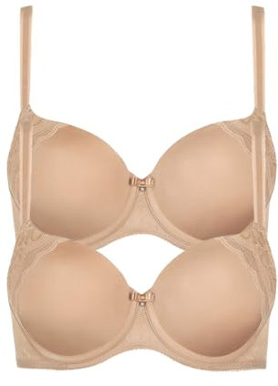 Lisca 2er Pack Schalen BH Evelyn 020228 Gr. 90C in Sweet Almond