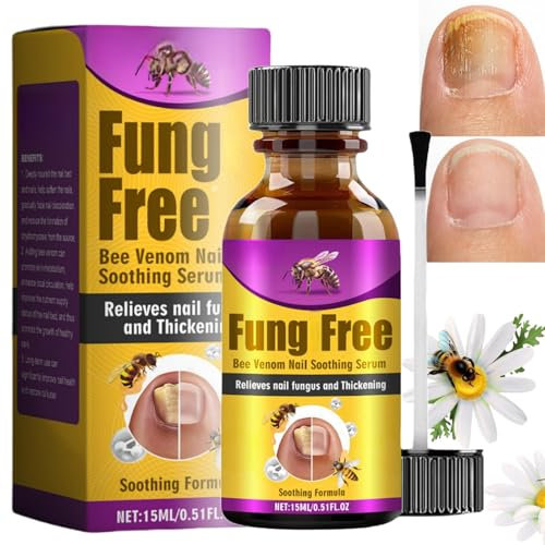 Bee Venom Nail Soothing Serum,Nail Growth and Repair Serum,Bee Venom Nail Treatment Serum,Bee Venom Nail Care Solution,Nail Strengthener and Growth Polish,Natural Bee Venom Nail Serum,Thick Toe Care