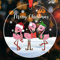 Flamingo Weihnachtsschmuck - Flamingo Ornament für Weihnachtsbaum, rosa Flamingo Weihnachtsdekorationen, Geschenke für Flamingo-Liebhaber, Flamingo-Geschenke - Tierliebhaber Ornament Geschenke