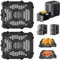 GCQ Air Fryer Grill Pan for Ninja SL400UK 9.5L SL300UK 7.6L Double Stack XL 2-Basket Air Fryer, 2 Packs Replacement Air Fryer Crisper Plate Grill Tray Accessories with Rubber Bumpers,Dishwasher Safe