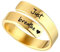 MeeQee 925 Silber Ring Für Damen Offen Verstellbar Inspirierende Ringe Stapelbar Spirale Gedreht Ring Schmuck Minimalistisch Ermutigungsgeschenk für Frauen (Gold)