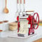 Pasta Machine for Spaghetti, Lasagne, Tagliatelle - Red Stainless Steel Pasta Maker - Manual Pasta Machine