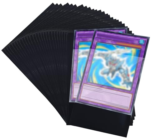 110 Stück Karten Hüllen, Card Sleeves Standardgröße 66 x 91, Ultraklare Kartenhüllen für Sammelkarten wie, Rückseite Matt Gefrostet