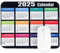 Ymapinc 2025 Mouse Mat Calendar with Holidays, White Non-Slip Rubber Mousepad for Computers Laptop Office Use Gaming for Desk