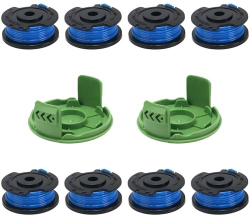 KJLEEN Lot de 8 bobines de fil de rechange 29252 pour débroussailleuse Greenworks 24 V G24LT G24LTK2 G24LT30M G24LT30MK2