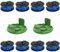 KJLEEN Lot de 8 bobines de fil de rechange 29252 pour débroussailleuse Greenworks 24 V G24LT G24LTK2 G24LT30M G24LT30MK2