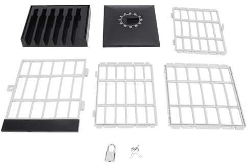 Beufee Smartphone -Standinhaber, Klassenzimmertisch -Büro -Speicher -Gadget, Mobiltelefon mit Timer Home Table Office Storage Gadget (Black and Grey)