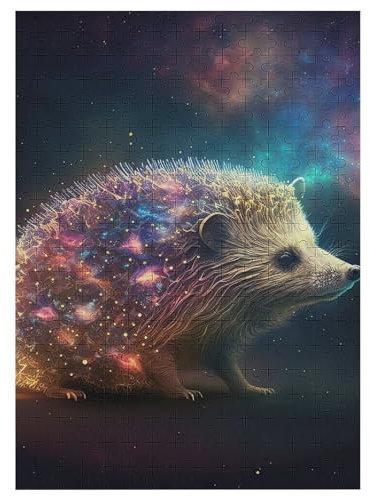 300-teiliges Puzzle Für Erwachsene, Igel Holzpuzzle, Gehirn-Herausforderung,Puzzles Spielzeugspiel 42×30cm