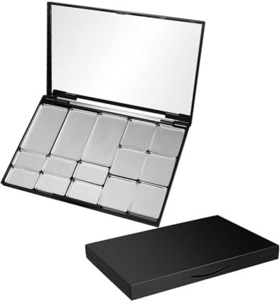 Ipetboom 2pièces Palettes De Maquillage Magnétiques Vides Lot De Plateau De Mélange Cosmétique Avec Miroir Pour Fards à Paupières à Et