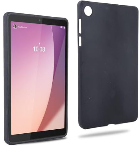 Funda Carcasa Negra para Lenovo Tab M8 Gen 4 8, Anti-Deslizante Negra, Elegante y Ligera, TPU Flexible Premium