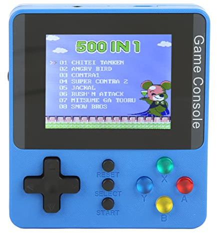CFTGIW Handheld-Spielekonsole, 3,0-Zoll-Farbbildschirm, Mini-Spielekonsole, Unterstützt TV-Verbindung, Blau, Einzelspieler-empfindlich, Keine Funktion, Einfach, Bequem, HD 3, Großer Bildschirm,