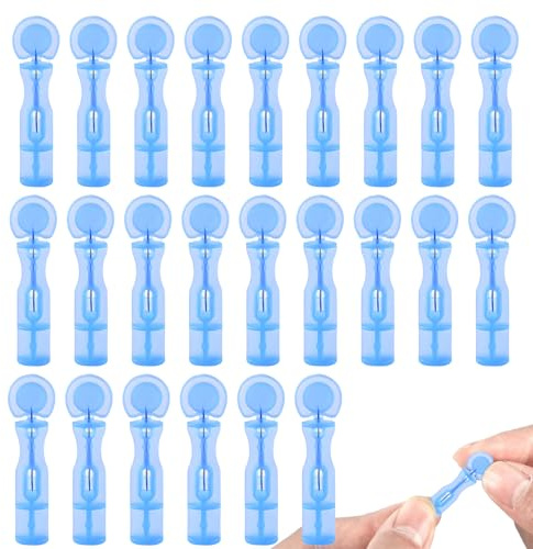 100 Stück Einweg Mitesser Makel Entferner, Pickel Ausdrücken Werkzeug, Sterile Pickelnadeln, Einweg Akne Pickel Nadeln ABS Blaues, für Professionelle Hautpflege