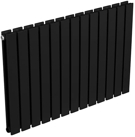 Baridi Horizontal Double Flat Panel Radiator 600 x 910mm, 13 Fins, Efficient Heat Output, Central Heating, Black– DH346