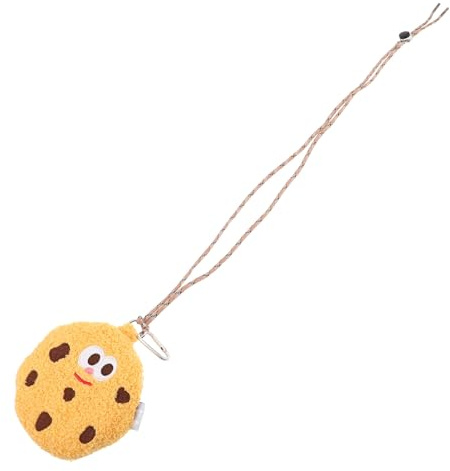 WEKAMOS Petit Paquet Bandoulière en Peluche Jaune Forme Biscuit avec Options Polyvalentes et Rangement Multifonction pour Activités Sportives et Voyage