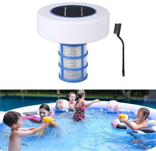 ReachMall Ionizador solar de cobre y plata, purificador, flotante, 2 W, fuente de spa, limpiador de agua para estanques al aire libre, piscina paisajística