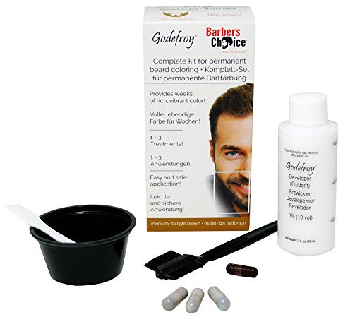 Godefroy Barbers Choice, Komplett-Färbeset, mittel- bis hellbraun